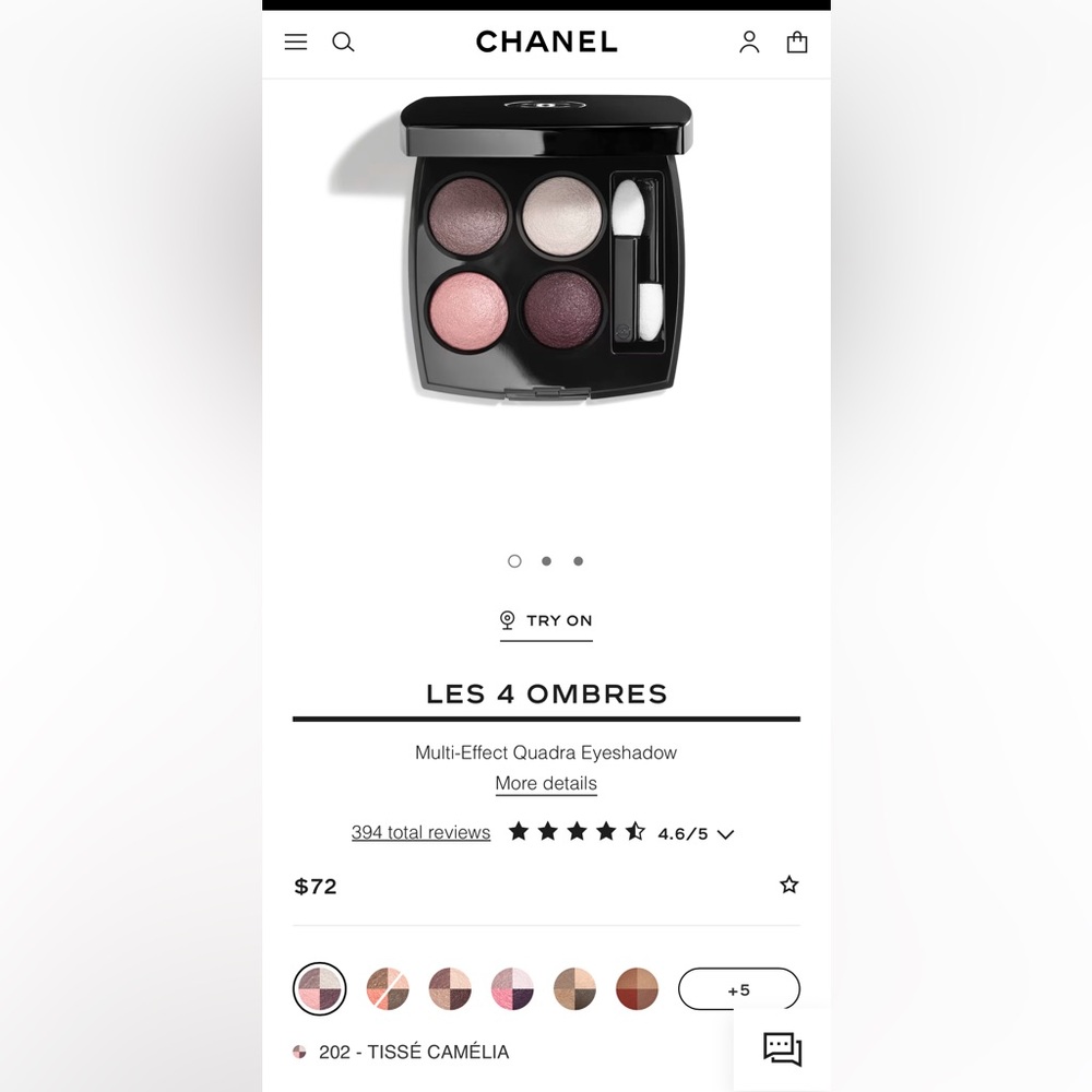 CHANEL Les 4 Ombres Eyeshadow Palette 202